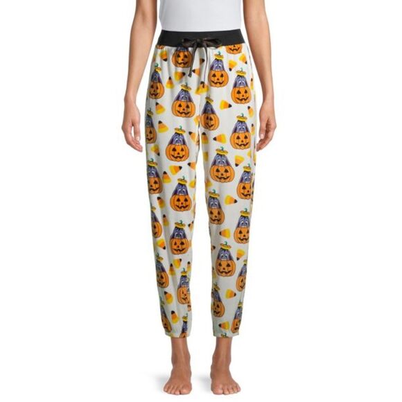 Disney Eeyore Jogger Pajama Loungewear Pants Plush Halloween Eeyore Pumpkin 3X - Picture 1 of 11